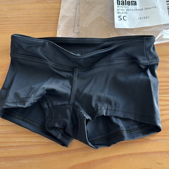Balera black wide waistband dance shorts - Picture 2 of 5